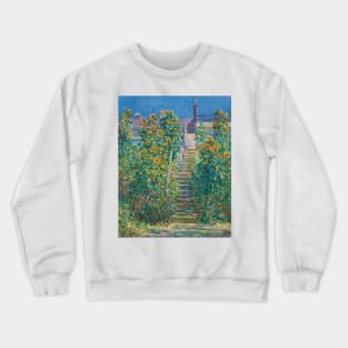 The Staircase in Vetheuil by Claude Monet Crewneck Sweatshirt
